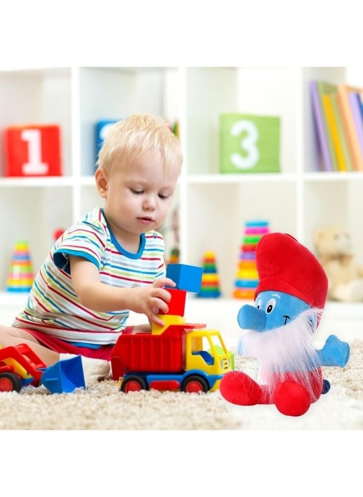 بريميم مجموعة ألعاب السنافر القطيفة - بابا سنفور، سنفور المفكر، وشخصيات أصدقائه المحشوة - Image 4